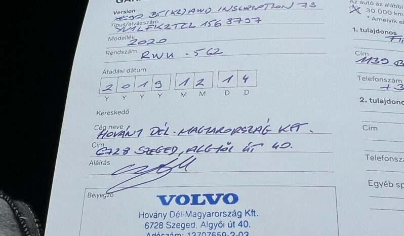 VOLVO XC90 2.0 [B5] MHEV Inscription Geartronic (7 személyes ) Magyarországi! Vez.sz.könyv! FULL-EXTRA! full