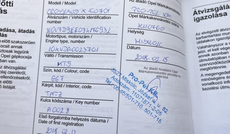 OPEL CROSSLAND X 1.2 Enjoy Magyarországi! Gyönyörű állapotban! 74.000km!!! full