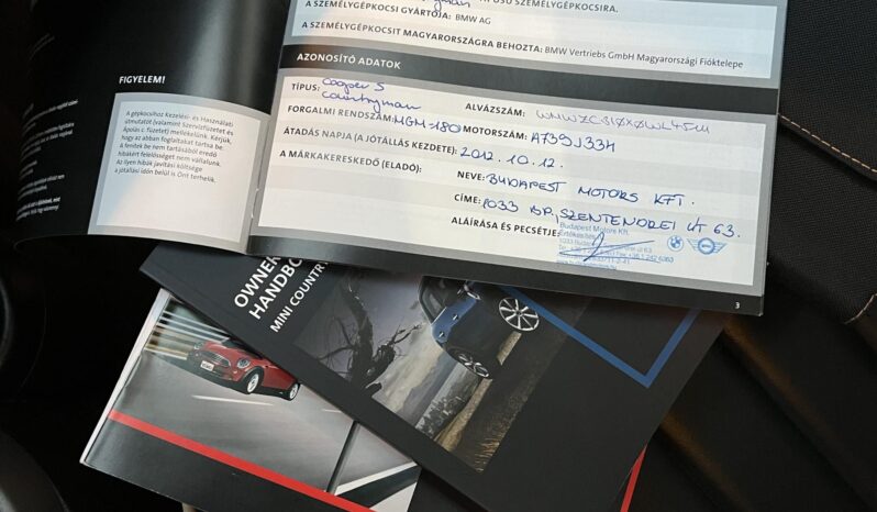 MINI COUNTRYMAN Cooper1.6 S Magyarországi. 2. tulajdonostól. gyönyörű állapot!!! full