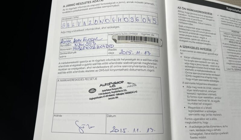 LAND ROVER RANGE ROVER EVOQUE RangeEvoque 2.0 Td4 HSE Dynamic (Automata) Vezetett szrvizkönyv! GYÖNYÖRŰ ÁLLAPOT! full