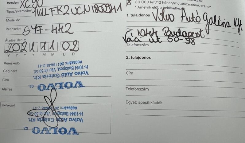 VOLVO XC90 2.0 [B5] MHEV Ultimate Dark Geartronic (7 személyes ) ÁFA-S! Magyarországi LÉGRUGÓS 7 személyes R-DESIGN full