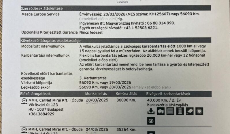 MAZDA CX-60 2.5 e-Skyactiv PHEV Takumi AWD (Automata) Magyarországi! Sérülésmentes! Gyári garancia!!! full