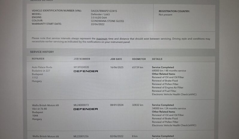 LAND ROVER DEFENDER 110 D300 SE (Automata) Magyarországi! 85.000km! GYÖNYÖRŰ! Panorámatetővel! full
