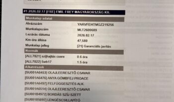 TOYOTA PROACE 2.0 D-4D Panel Van Active Multimedia – L2H1 Navi- Magyarországi! Sérülésmentes! Első tulajdonostól! Garancia! full