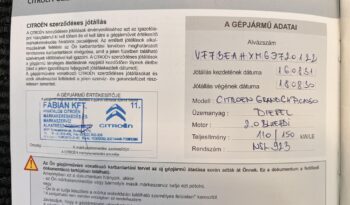 CITROEN GRAND C4 PICASSO C4Picasso 2.0 BlueHDi HY Intensive S&S Magyarországi!!! 149.000Km!!! Vezetett szervizkönyv!!! full