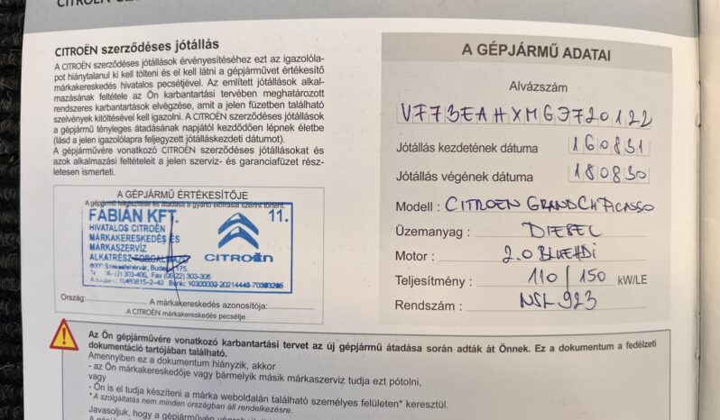 CITROEN GRAND C4 PICASSO C4Picasso 2.0 BlueHDi HY Intensive S&S Magyarországi!!! 149.000Km!!! Vezetett szervizkönyv!!! full