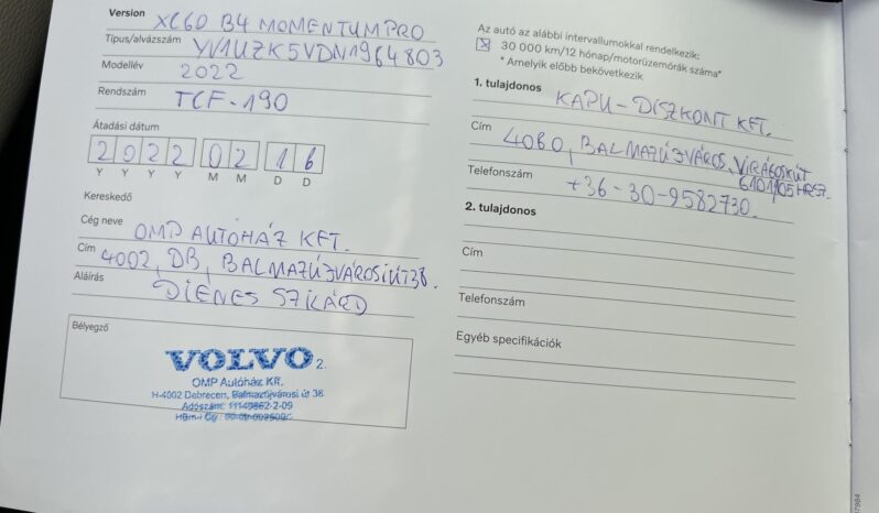 VOLVO XC60 2.0 [B4] MHEV Plus Bright Geartronic Magyarországi! Vezetett szervizkönyv! full